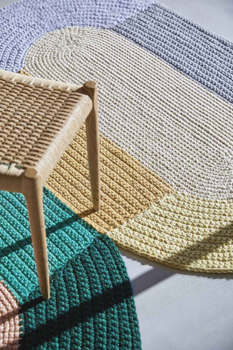 crochet rug upclose