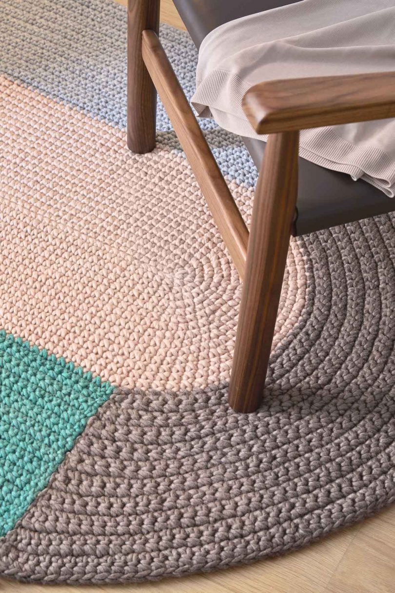 crochet rug upclose