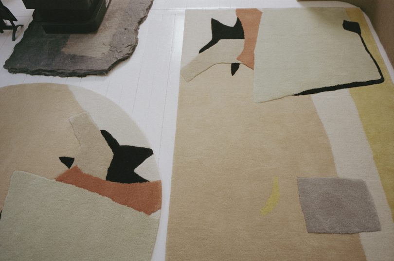 hand-tufted rugs with abstract shapes