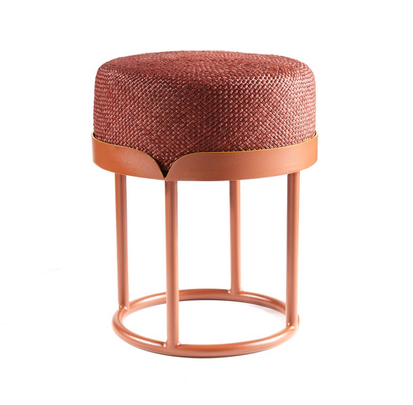 colorful side table/stool on white background