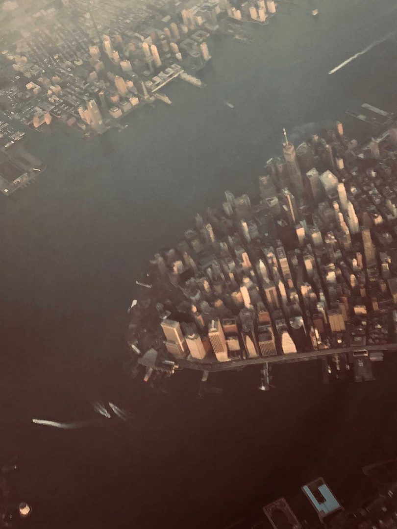 view of Manhattan taken from a plane