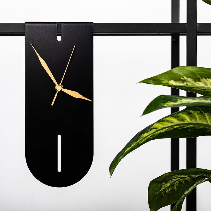 modern black clock