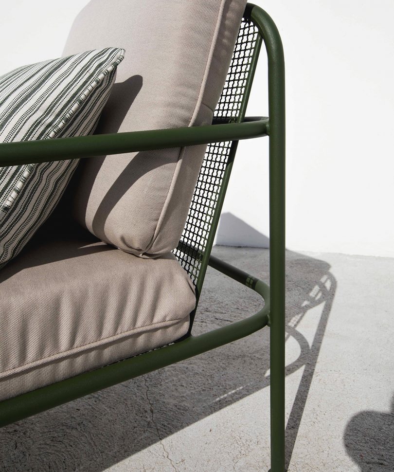 outdoor lounge chair detail
