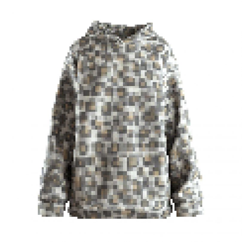 digital hoodie in leopard print