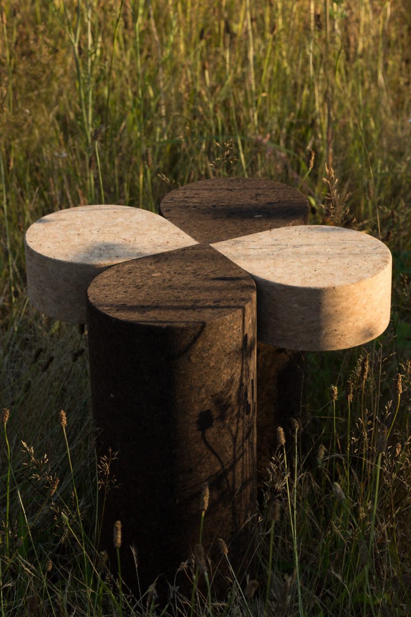 brown and tan cork table