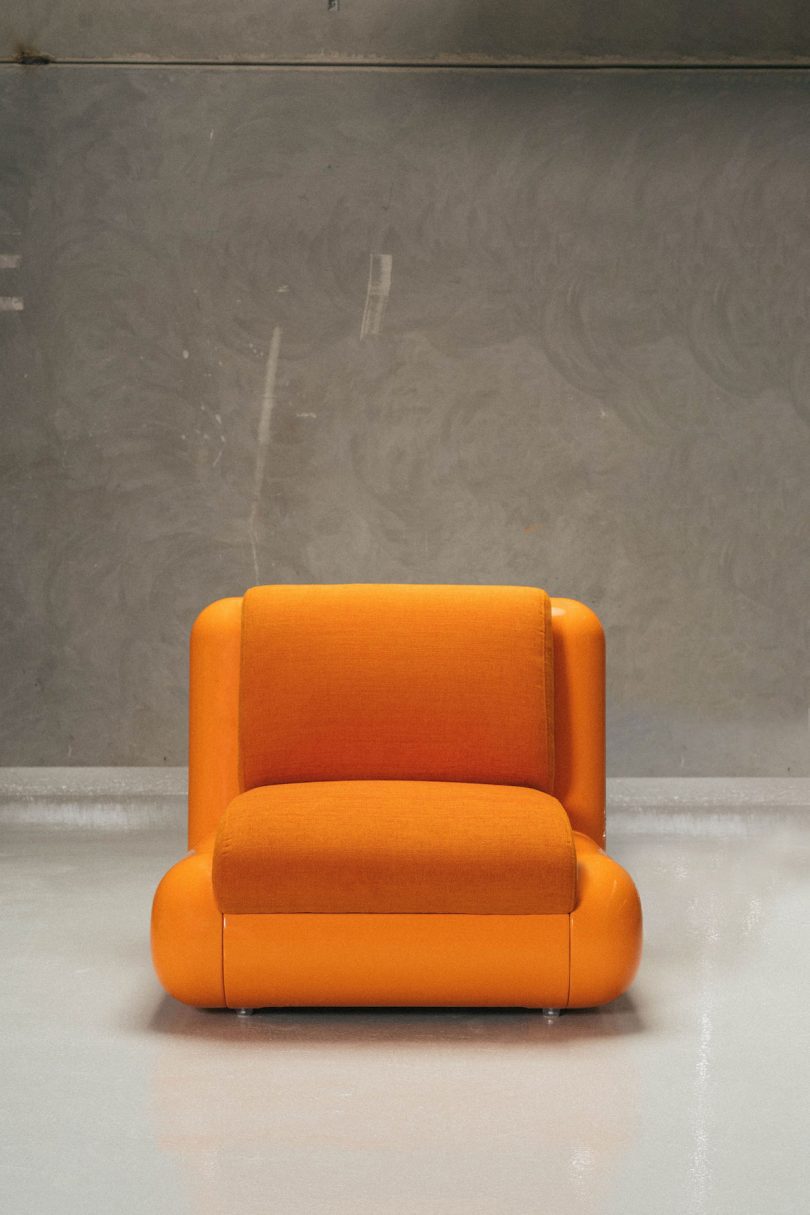 orange modular chair
