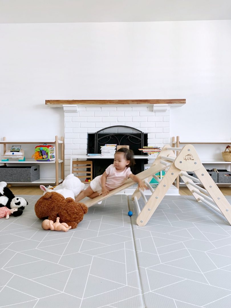 toddler play area in living room