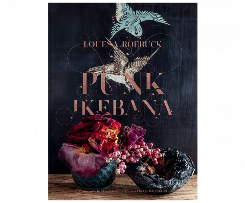 book cover with a floral arrangement reading PUNK INEBANA