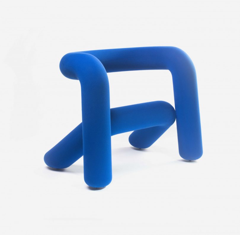 blue tube chair