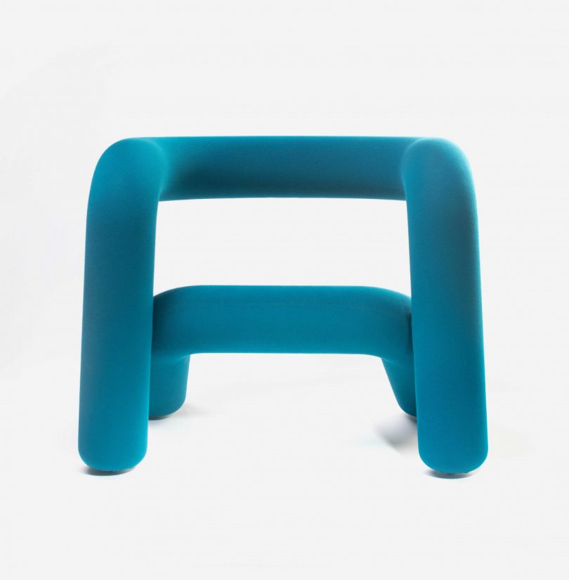 turquoise tube chair