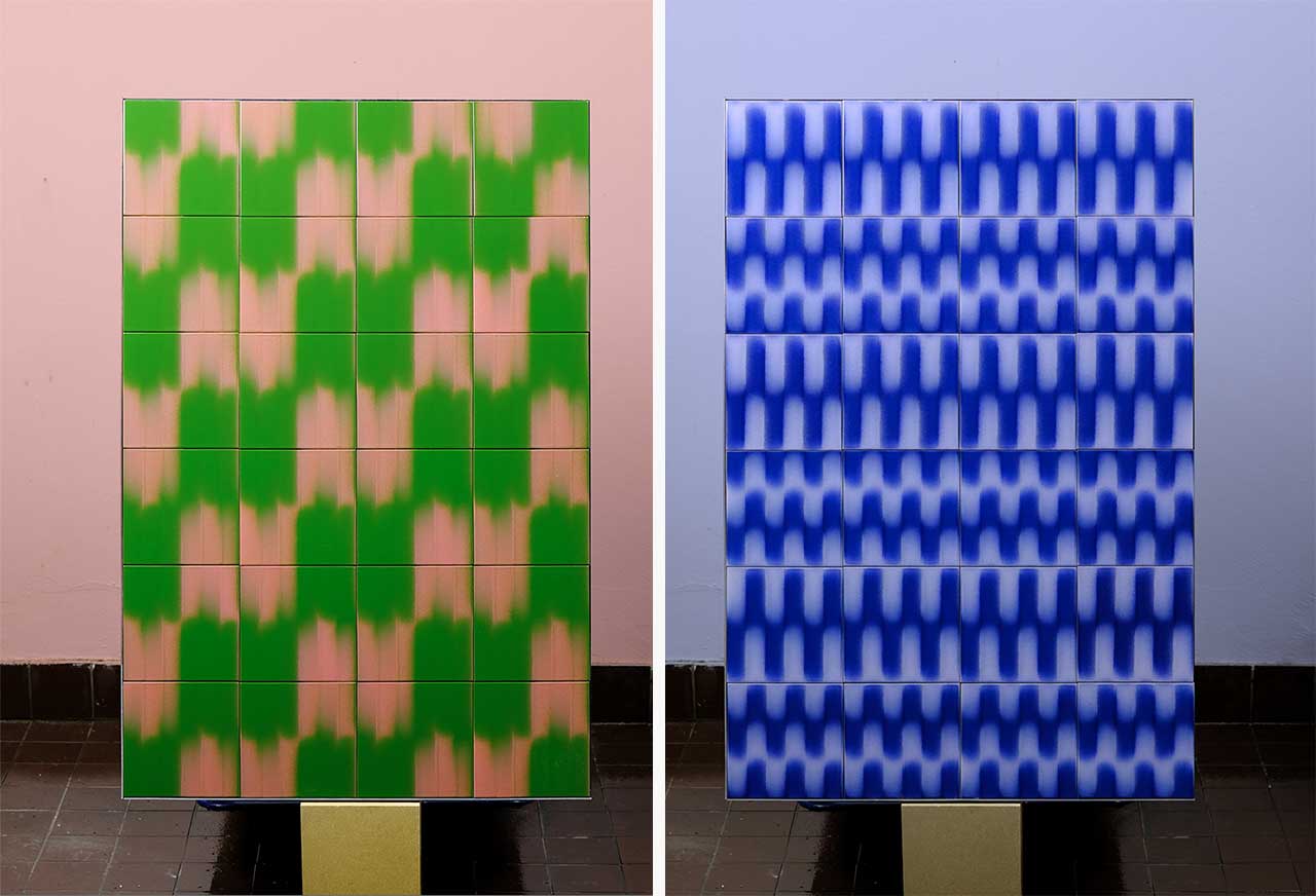 Colorful, Trippy Tiles Made on a Custom-Built Machine