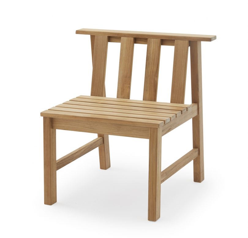 modern wood outdoor dining chair