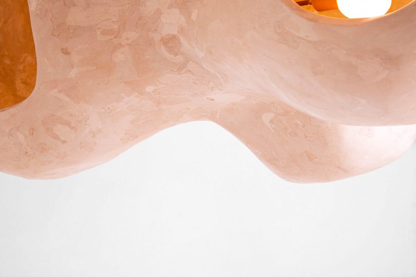 pink sculptural gypsum light
