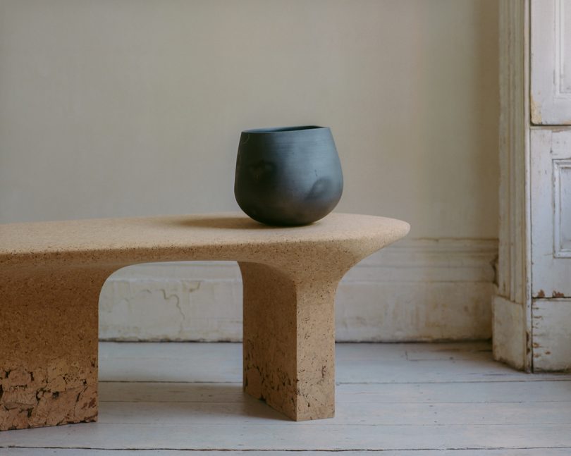 Tondela Vase on Burnt Cork Coffe Table, , Made in Situ by Noé Duchaufour-Lawrance