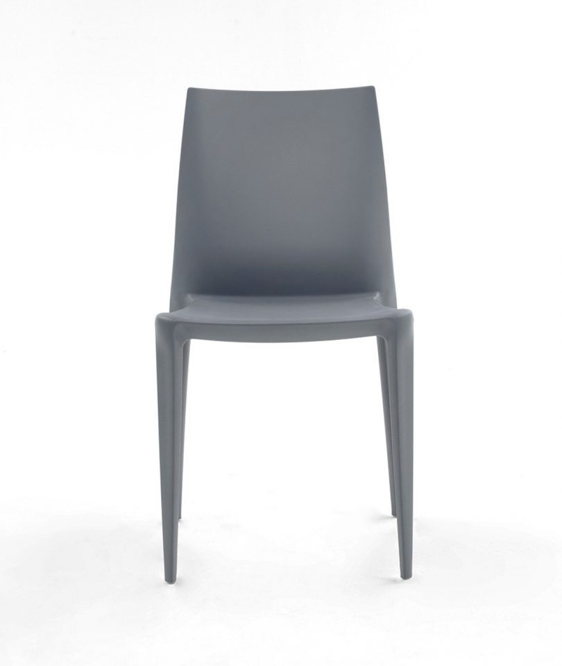 grey dining chair on white background