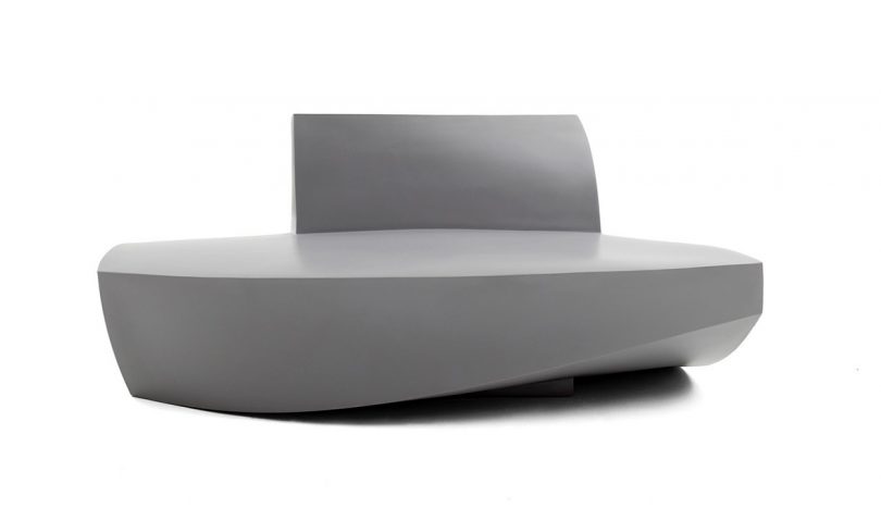 abstract grey sofa on white background