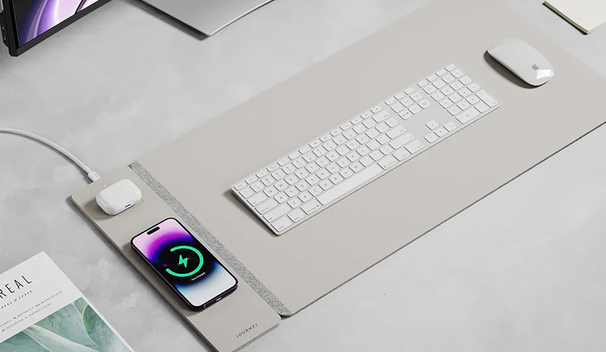 Just stumbled upon the ALTI ULTRA wireless charging desk mat – the
