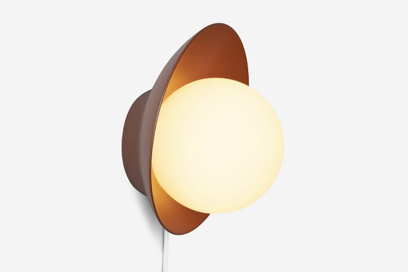 modern wall lamp on white background
