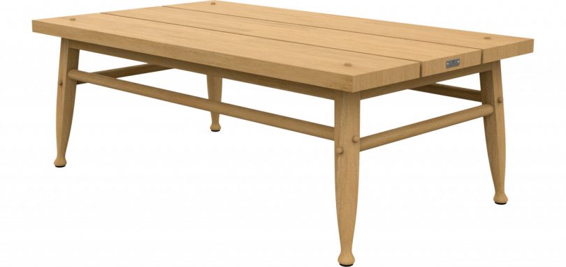light wood outdoor table