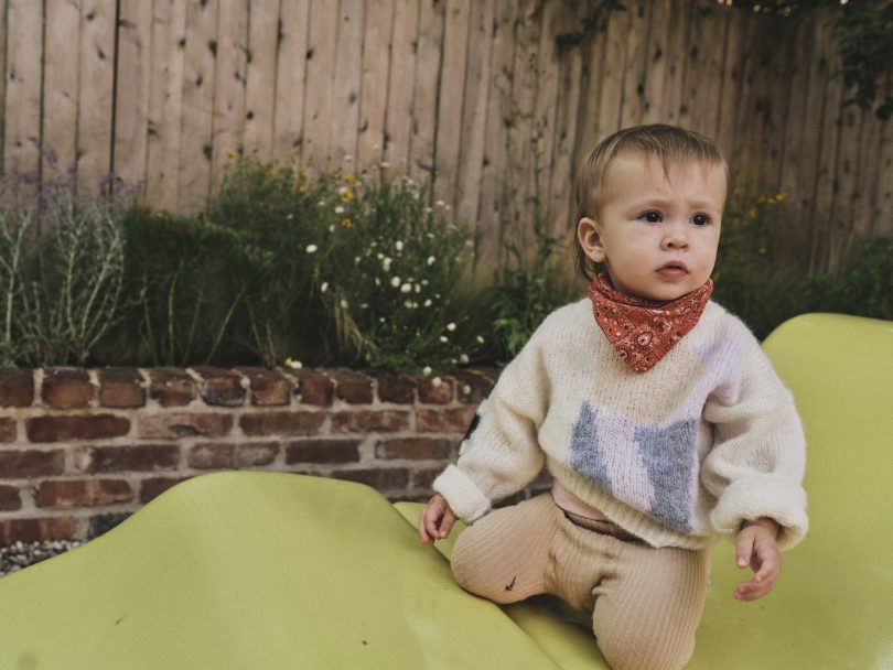 toddler wearing Cold Picnic sweater