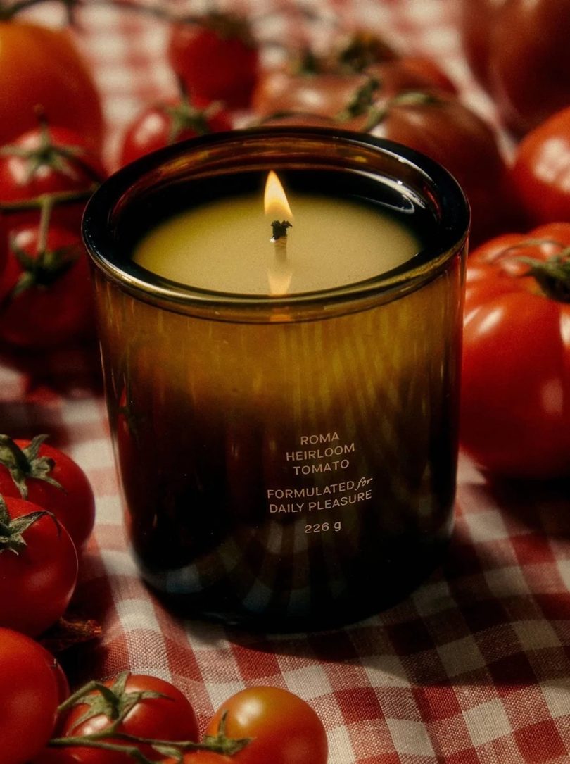 tomato candle