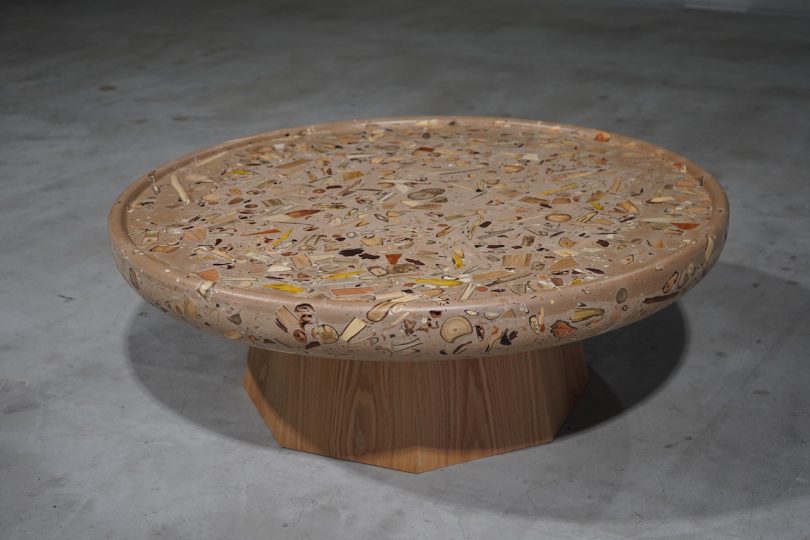 coffee table made of innovative wood material