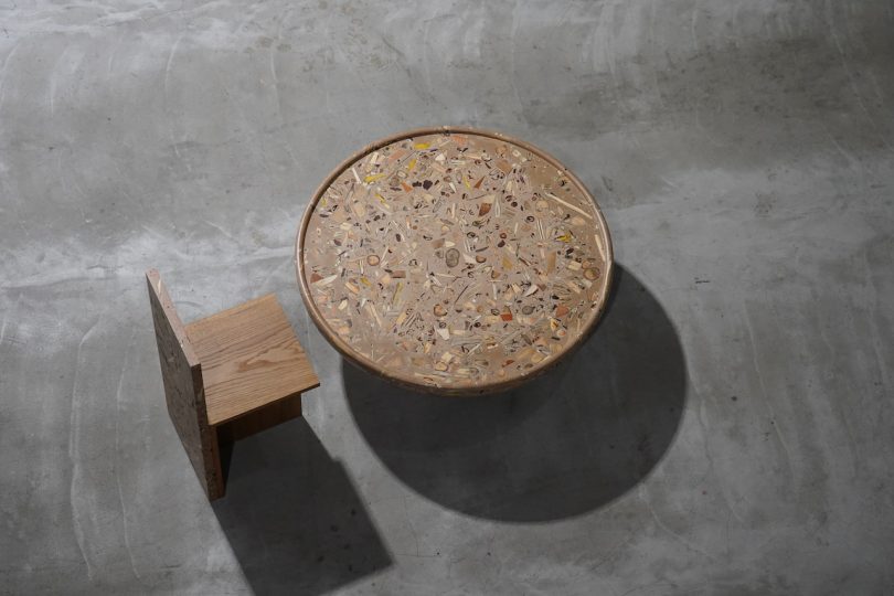 coffee table made of innovative wood material