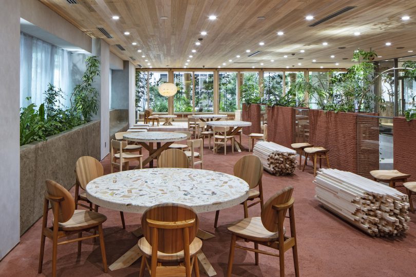 restaurant with dining tables and chairs