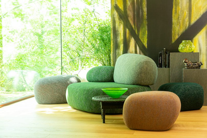 rock inspired furniture in living room