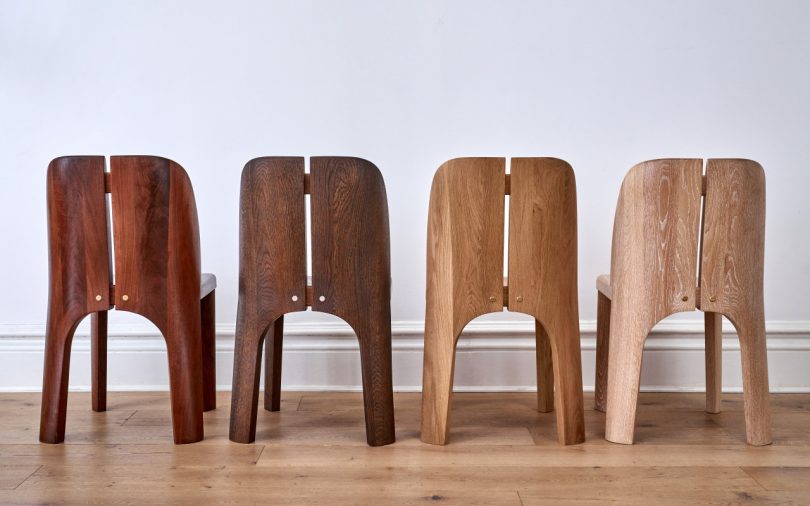 dining chair in four different finishes