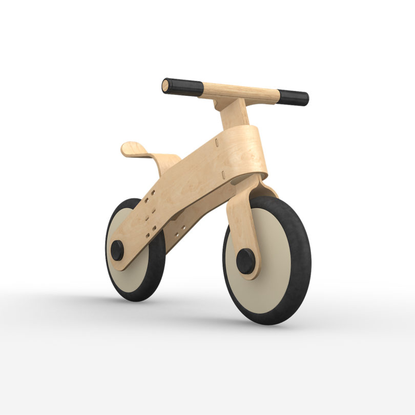 wooden balance bike