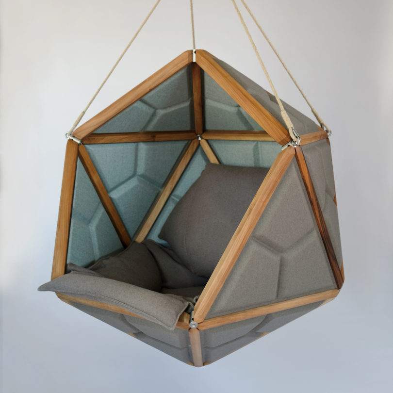 geometric hanging chair