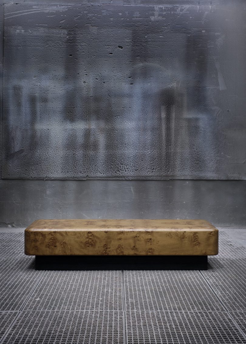 long wooden bench