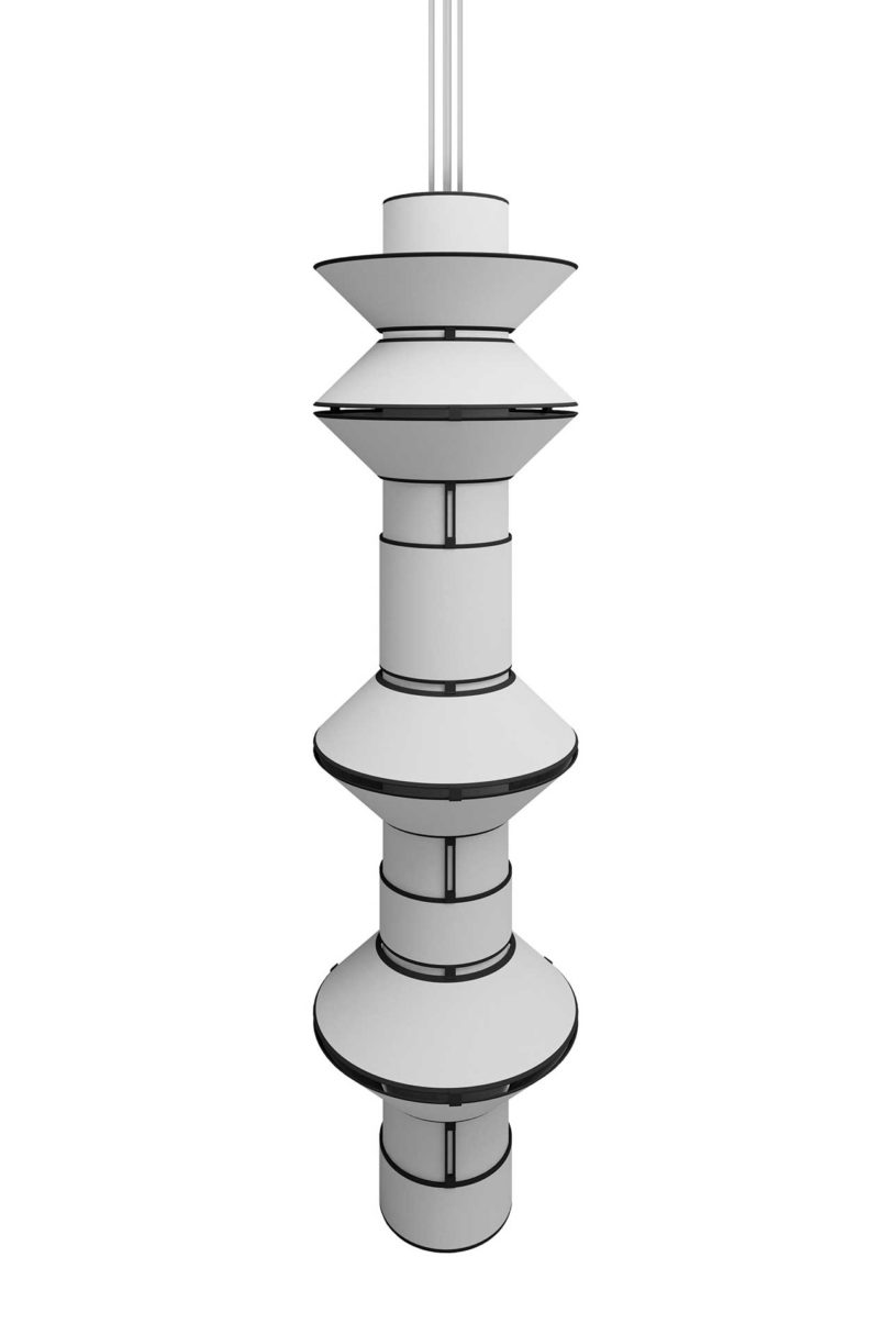 column-shaped lighting pendant