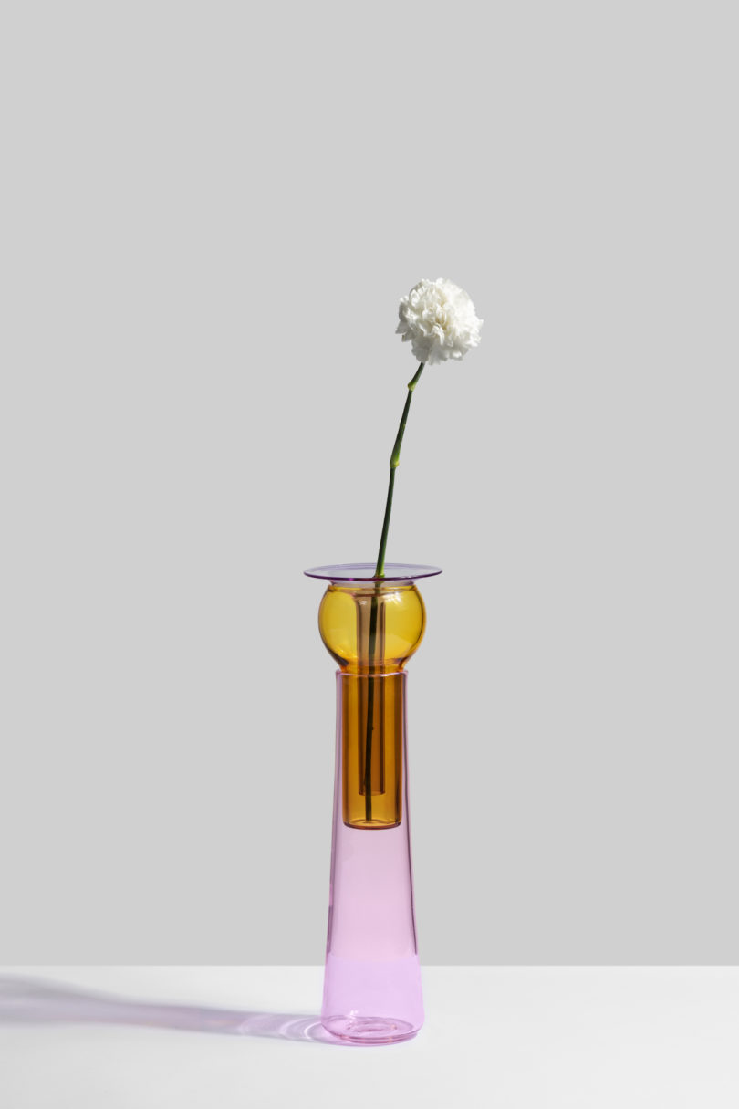 colorful translucent vase