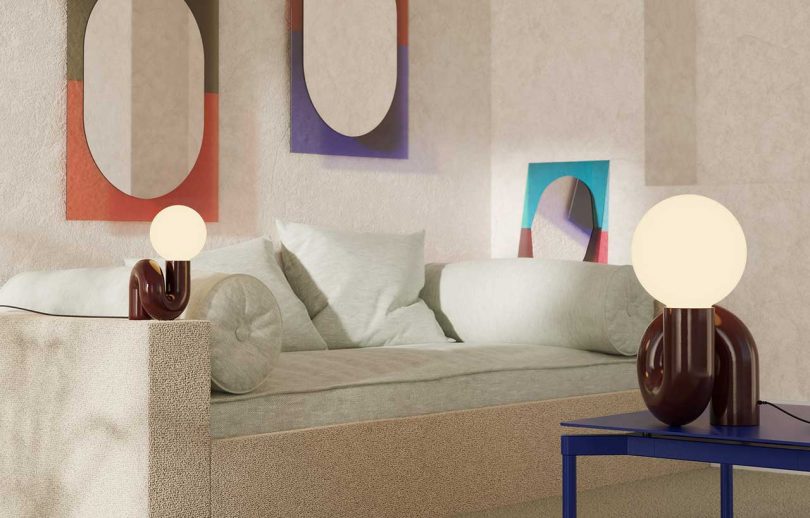 two table lamps in living room