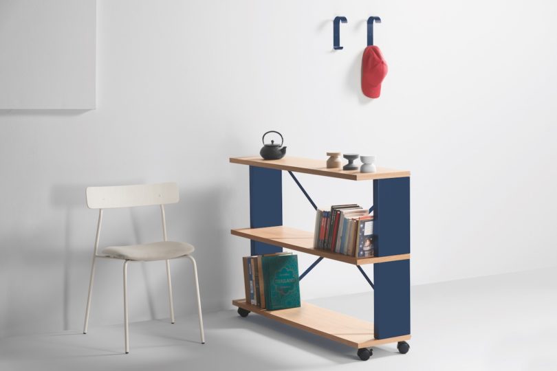modular bookcase on casters