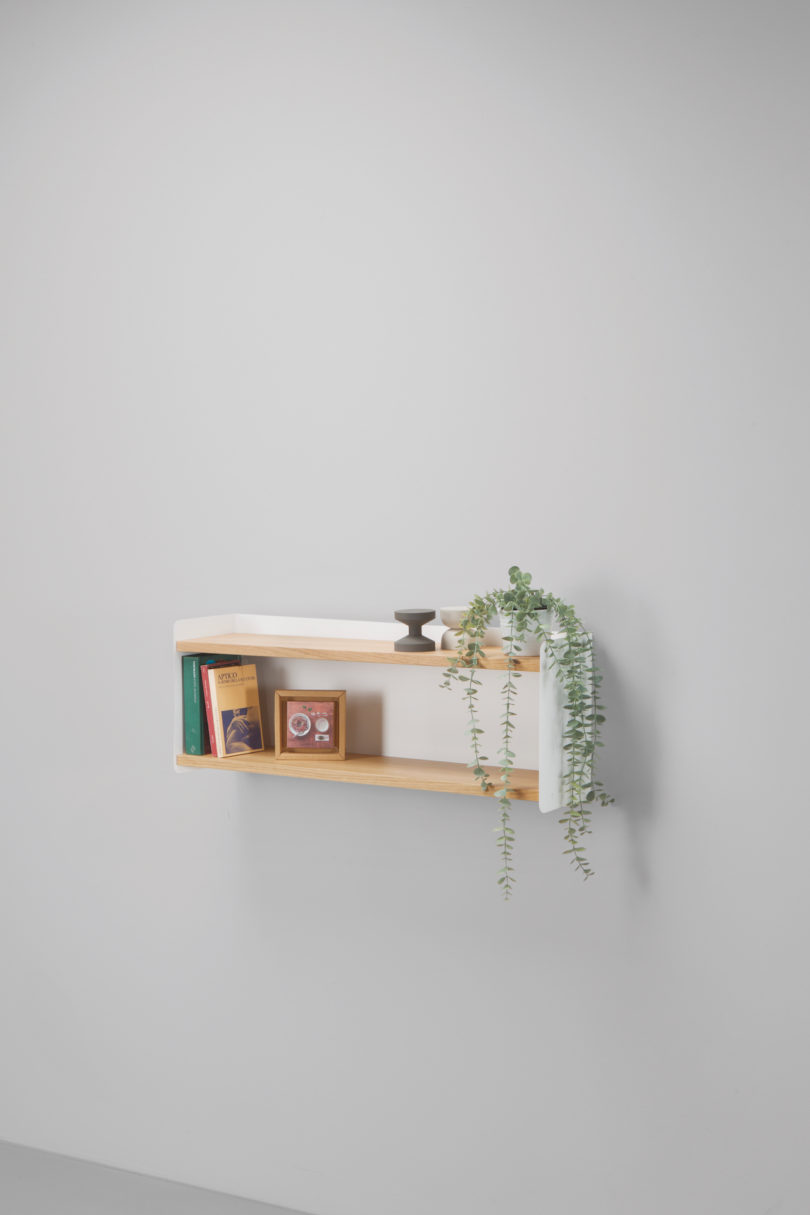 two tiered wall shelf
