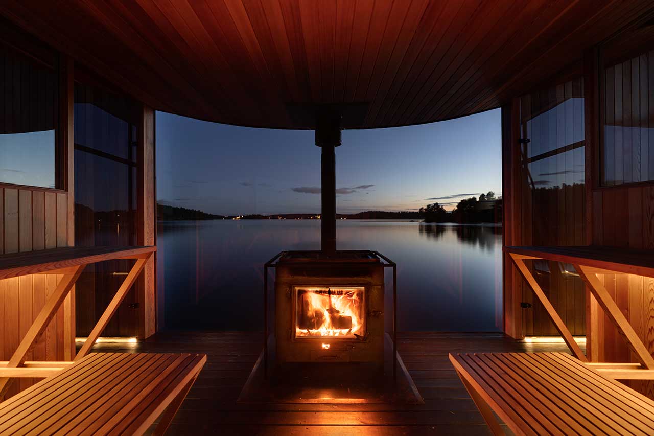 Custom Floating Sauna Enjoyed in the Stockholm Archipelago