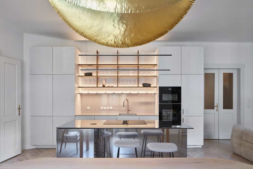 interior view of modnern minimalist kitchen