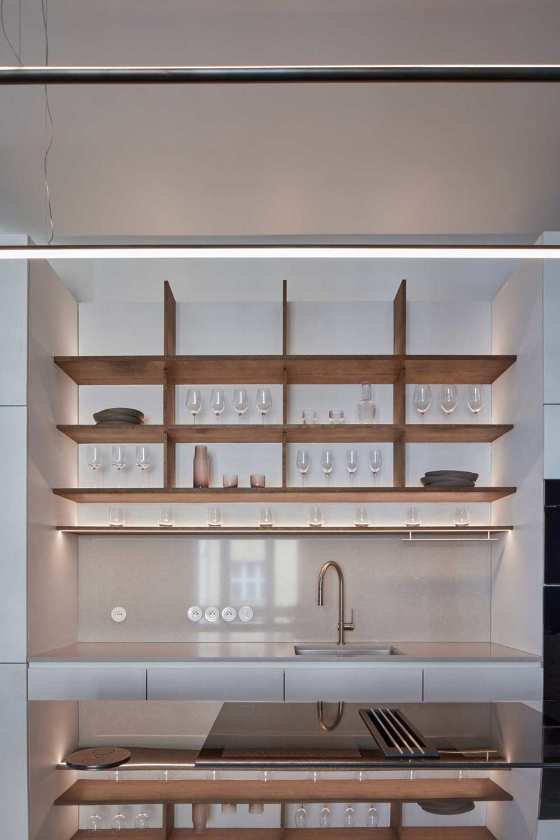 interior view of modnern minimalist kitchen