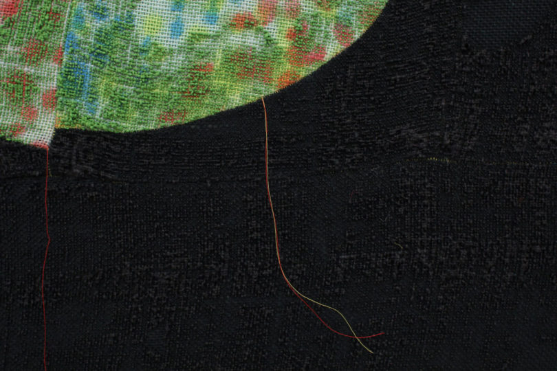 Detail of "A Thousand Different Limits" showing thread