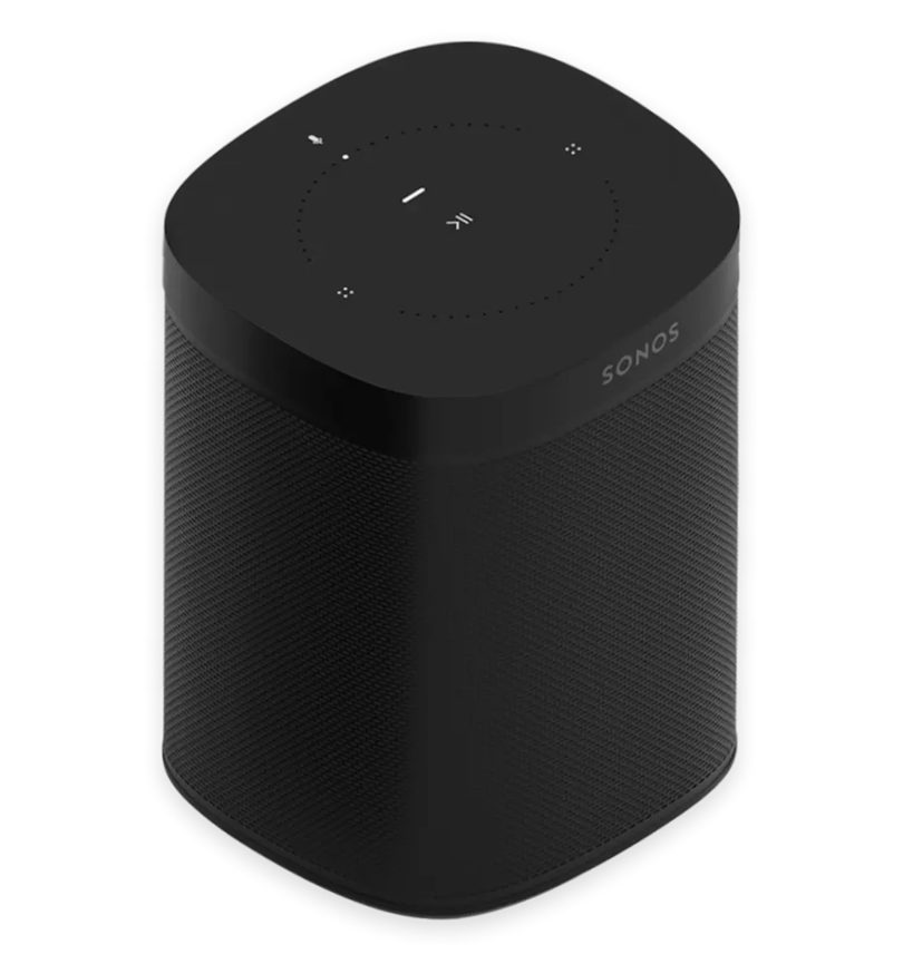 black cube speaker on white background