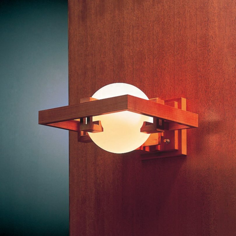 five blocky abstract wall sconce