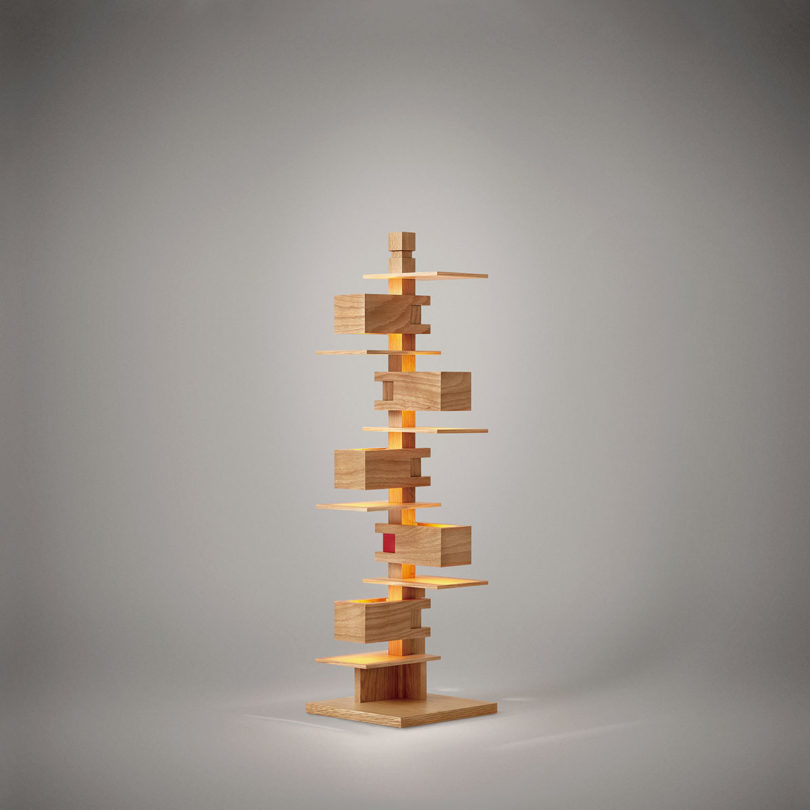 blocky abstract modern lamp