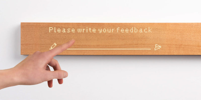 Mui Board signature feedback display.