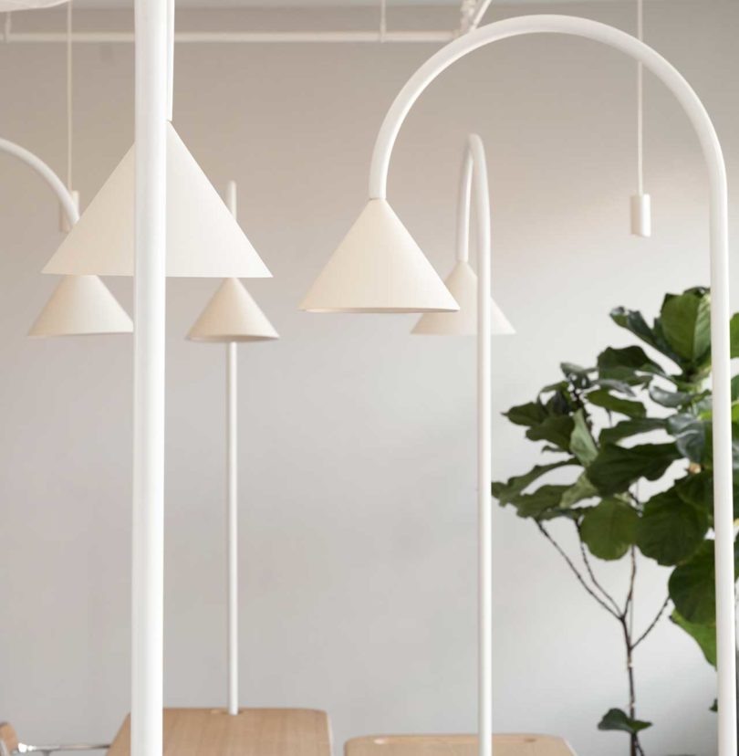 close-up of pendant lamps