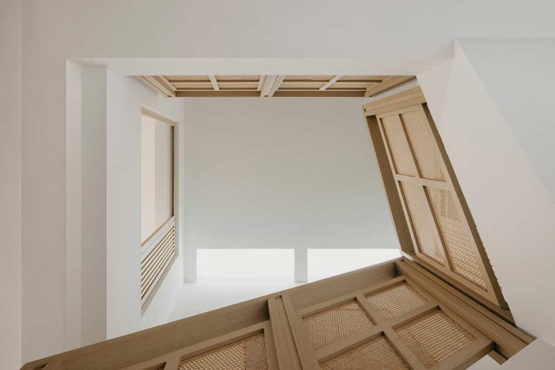 view looking up in modern home