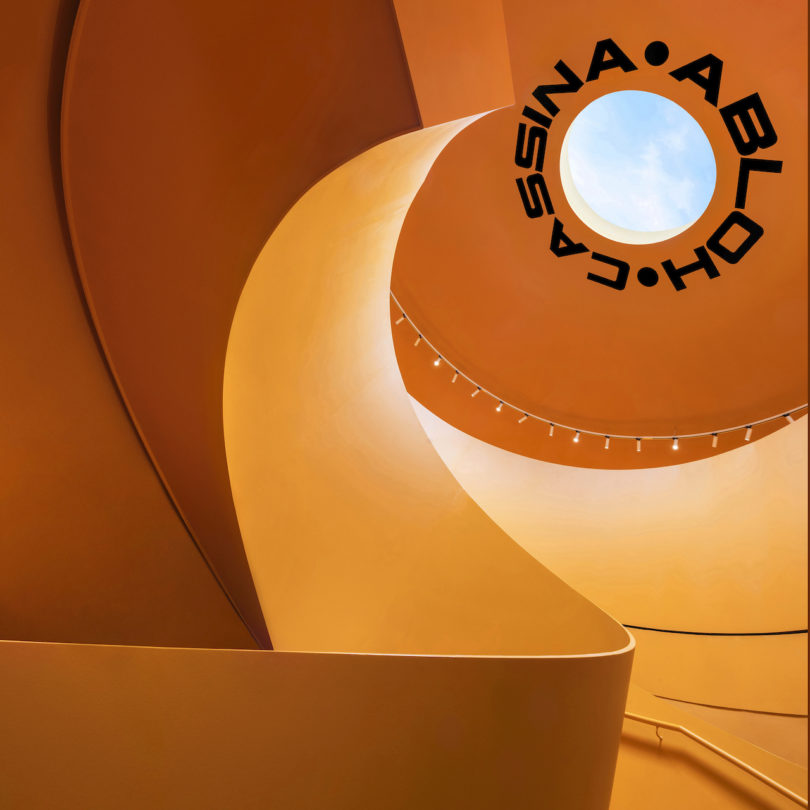Cassina-Abloh logo in orange installation