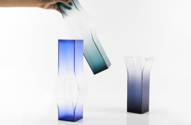 These Transparent Vases Seem To Stretch + Disappear Into Nothing
